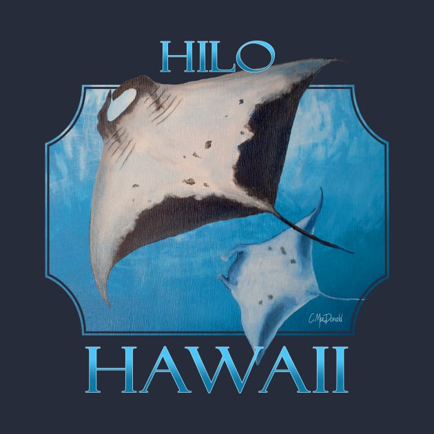 Hilo Hawaii Manta Rays Sea Rays Ocean by CMacDonaldArt