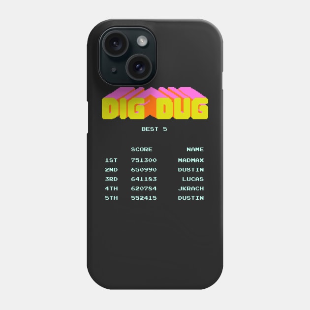 Dig Dug High Score Phone Case by JJFDesigns