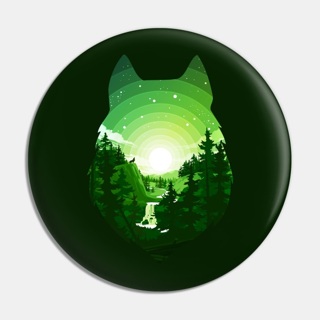 Wolf Forest Pin by Prok_Art
