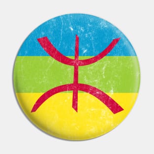 Berber / Imazighen Faded-Style Flag Design Pin