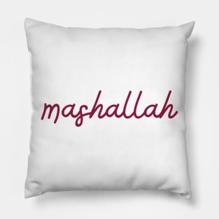 mashallah - maroon red Pillow