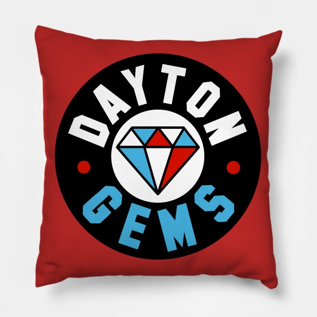 Defunct Dayton Gems Hockey 2009 Pillow by LocalZonly