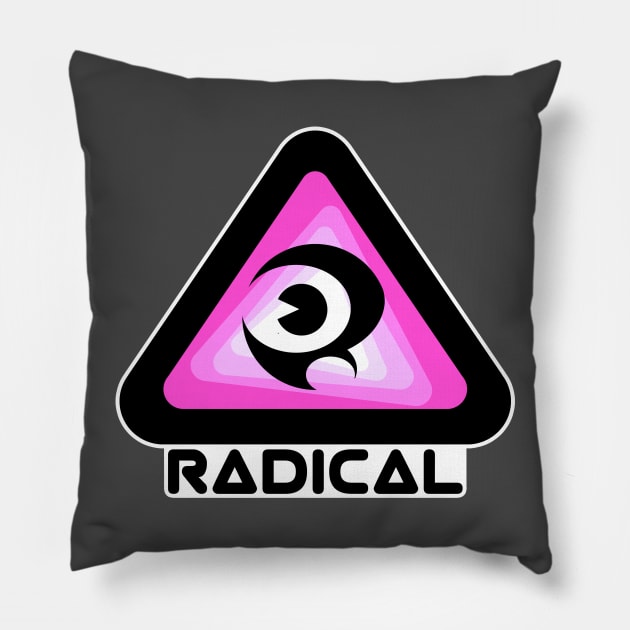 Reggie Radical Grinder Dimention Pillow by RebelTaxi