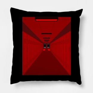 Empty School Hallway Pillow