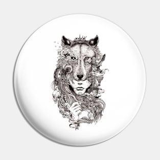 Wolf head Pin