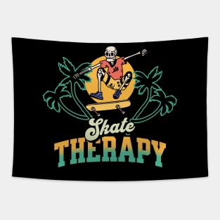 Skull Skate Therapy Tapestry