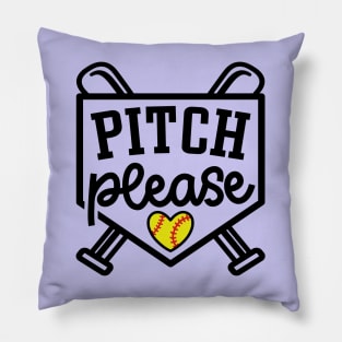 Pitch Please Softball Player Mom Cute Funny Pillow