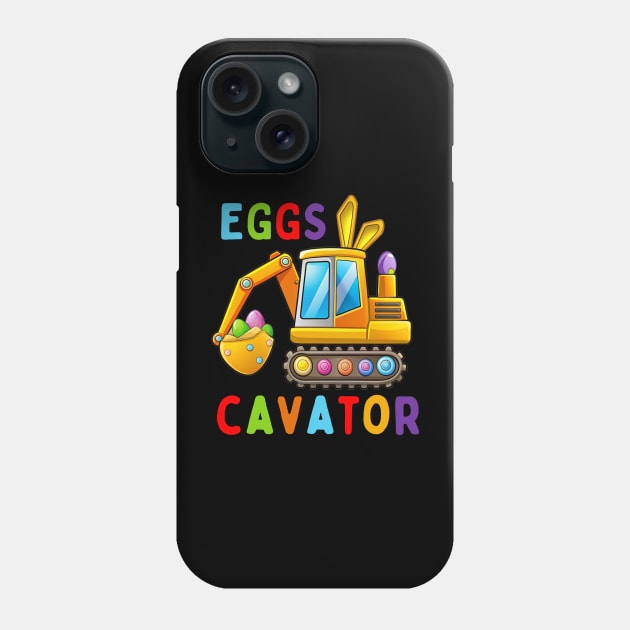 Eggscavator Egg Hunting Kids Toddler Boys Excavator Easter Phone Case by starryskin