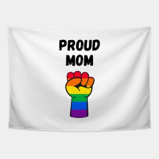 Proud Mom Rainbow Pride T Shirt Design Tapestry