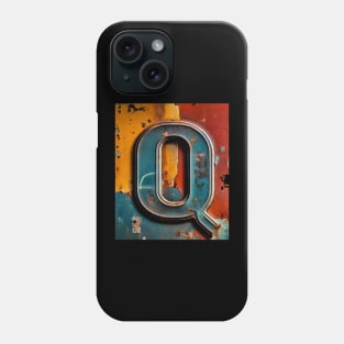 Rusty Letter "Q" Monogram Q initial Phone Case