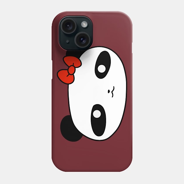 Bow Panda Face Phone Case by saradaboru