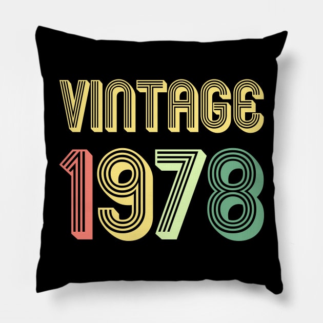 VINTAGE 1978 - 40th Birthday Gift Pillow by vpgdesigns