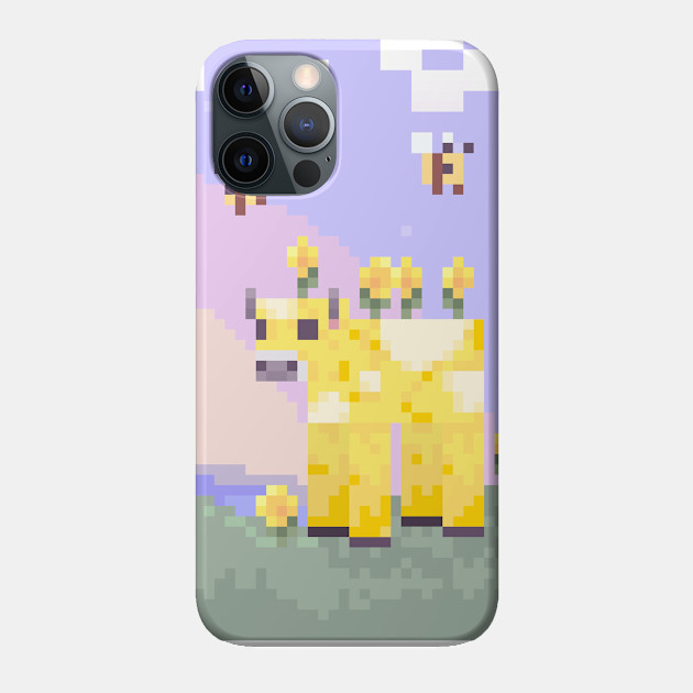 Minecraft Earth: Moobloom & Bees Portrait - Minecraft - Phone Case