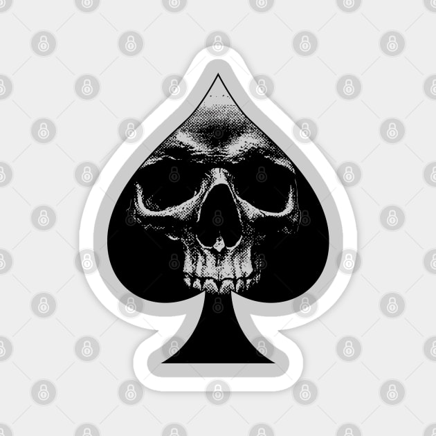 Ace of Spades Skull Magnet by Joebarondesign