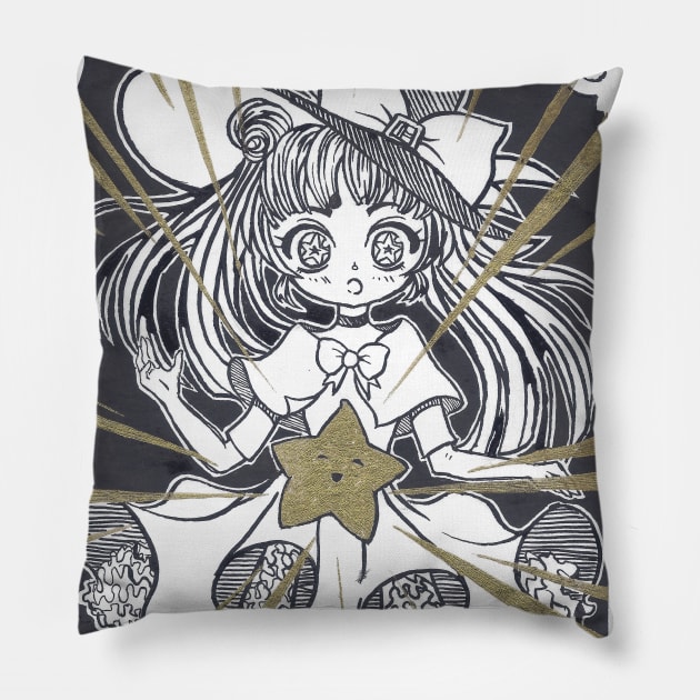 Magical Girl Pillow by Milliebeedoodles