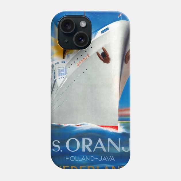 Vintage Travel Poster The Netherlands MS. Oranje Phone Case by vintagetreasure