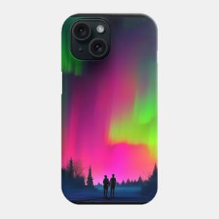 Witnessing the Northern Lights Phone Case