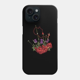 Scottish aesthetics - thistle and bagpipes Phone Case
