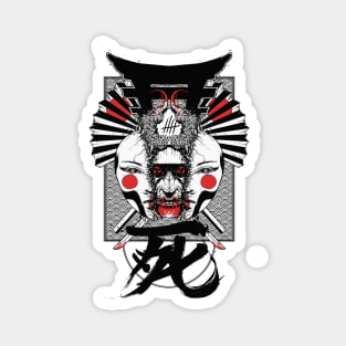 Japanese Samurai Demon Mask Magnet