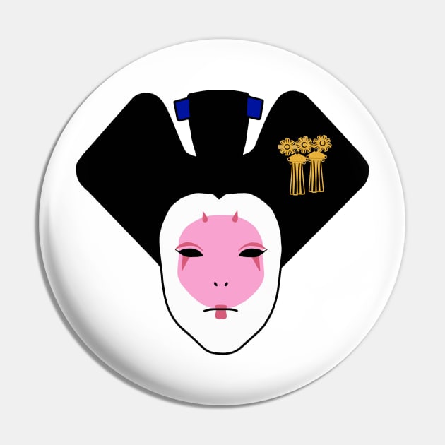 Robo Geisha Pin by HellraiserDesigns