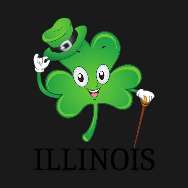 St Patrick&#39;s  Irish Shamrock ILLINOIS, Irish Gift for Wife by yassinebd