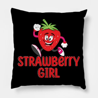 Strawberry Girl Pillow