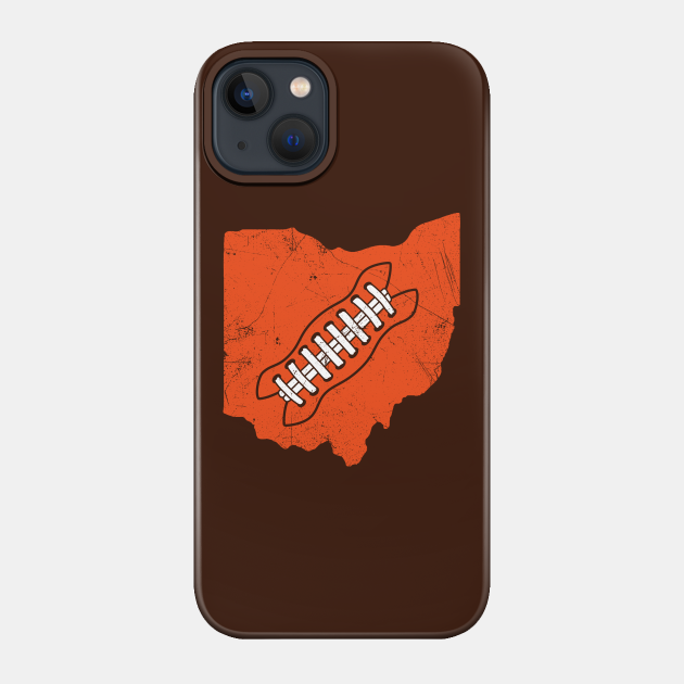 Discover Ohio Football, Retro - Brown - Cleveland - Phone Case