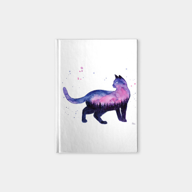 Galaxy Forest Cat Cat Notebook Teepublic