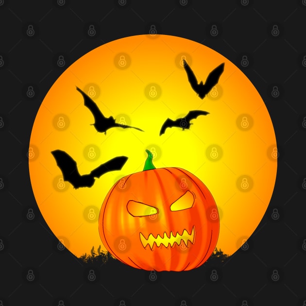 Halloween Moon Jack-O-Lantern by Packrat