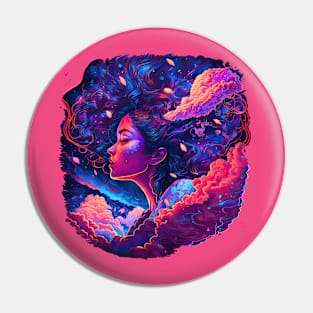 Cosmic Cloud Goddess Pin