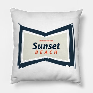 Sunset Beach, NC Summertime Vacationing Bowtie Sign Pillow