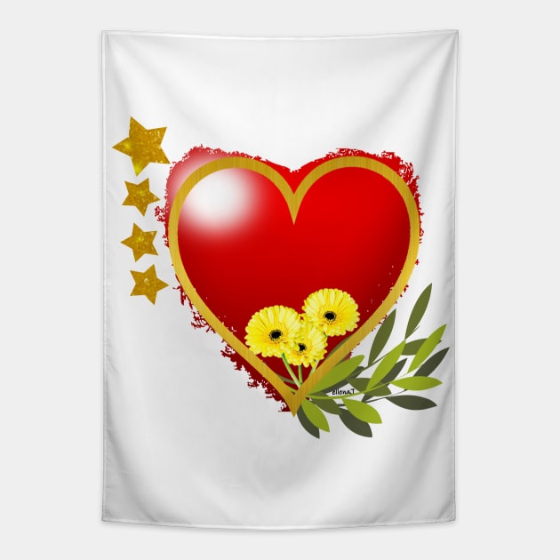 A Heart of Gold Tapestry by ellenaJ