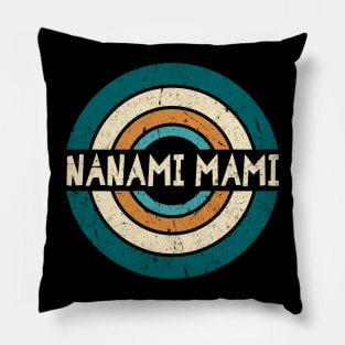 Retro Styles Mami Name Birthday 70s 80s 90s Circle Pillow