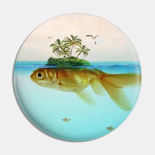 Goldfish Island Pin