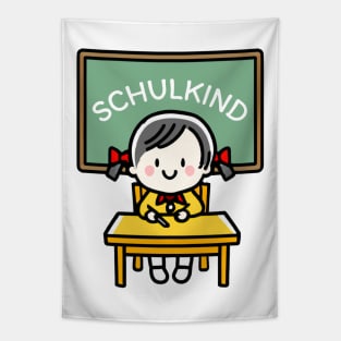 SCHULKIND German "Schoolchild" Tapestry