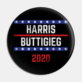 Kamala Harris and Pete Buttigieg on the one ticket? Dare to dream. Presidential race 2020 Distressed text Pin