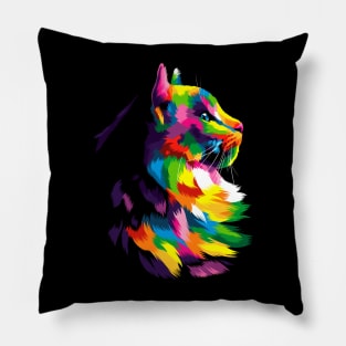 Cute Cat Pet Pop Art Pillow