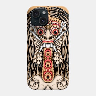 Traditional rangda bali illustration Phone Case