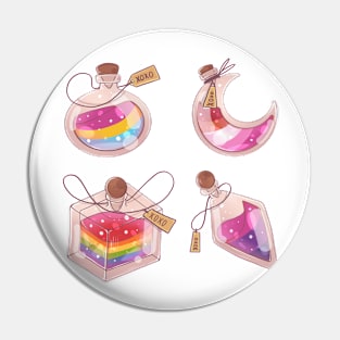 LGBT potions sticker set of four Pin