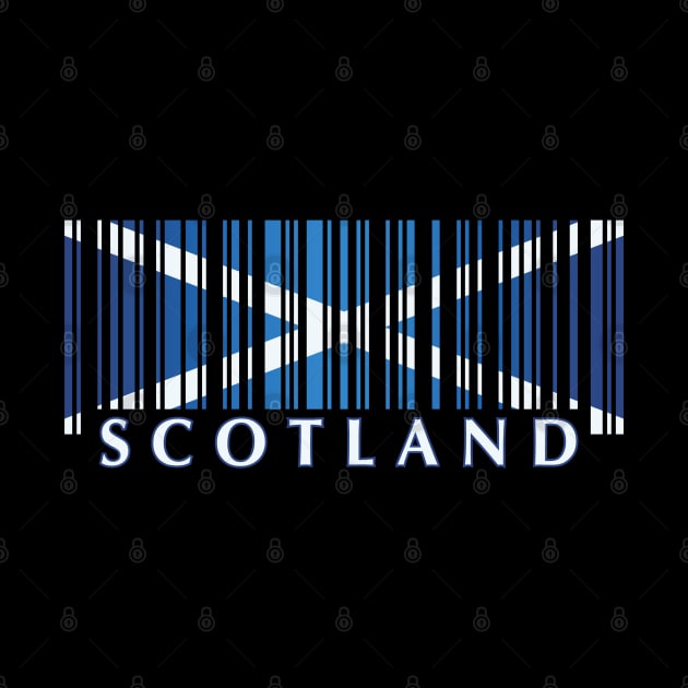 Scotland flag colors barcode by Finji