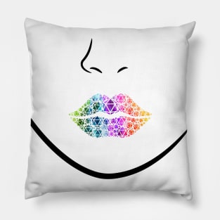 Dungeon Mistress - rainbow & black - LGBTQ+ ttrpg dice Pillow