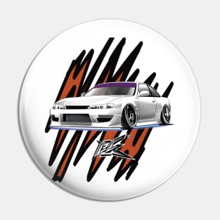 SILVIA S14 KOUKI white Pin