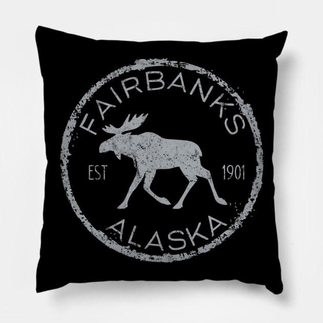 Fairbanks Rustic Moose Pillow by Pine Hill Goods