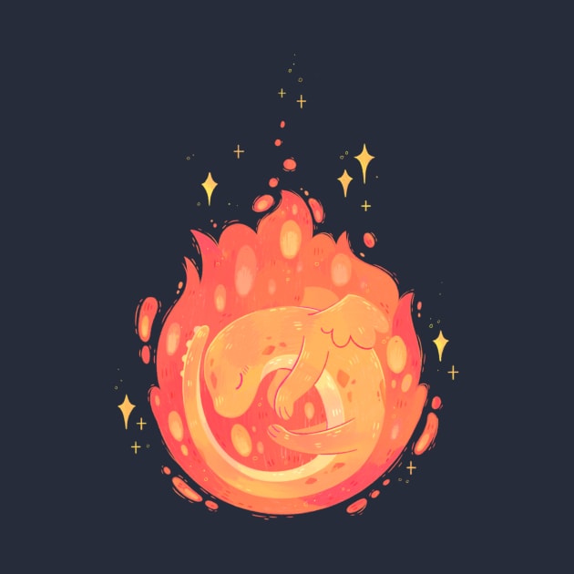 Baby Fire Dragon by Niamh Smith Illustrations