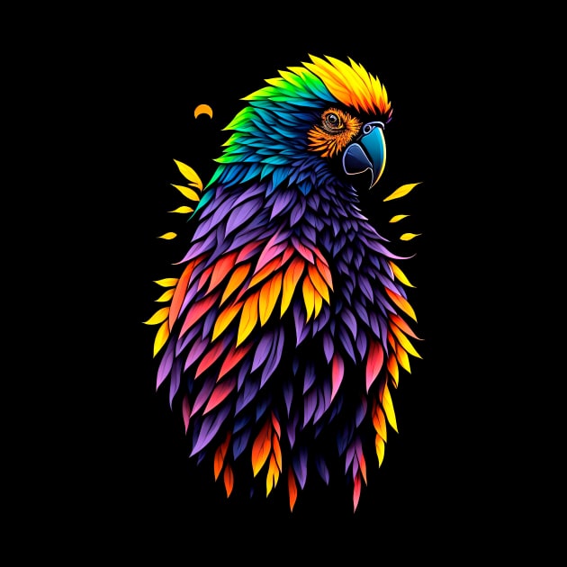 Tropical Majesty: Colorful Macaw Illustration by SkloIlustrator