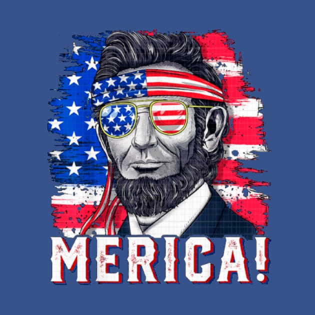 MERICA Abraham Lincoln 4th Of July by Kribis