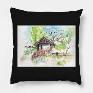 The Cherry Garden in Telford, Shrosphire, England Pillow