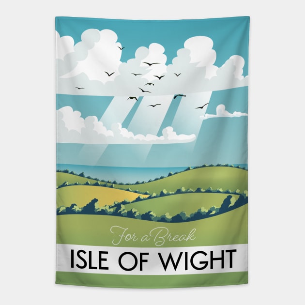 isle of wight travel poster. Tapestry by nickemporium1