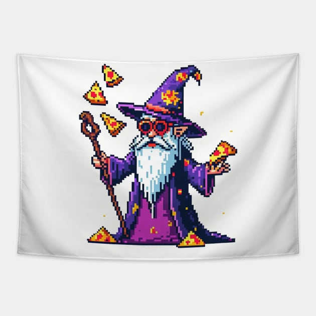 Pizza Wizard Tapestry by PXLART