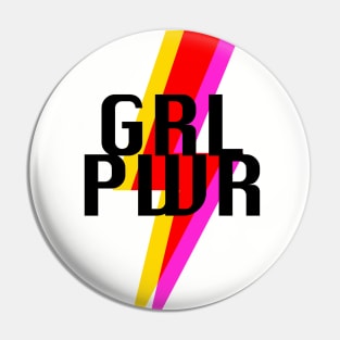 GRL PWR Girl power for feminist equality Pin